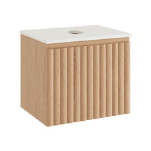 Rhea 600mm Fluted Wall Hung Single Vanity